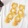 Calcetines de Algodón de Caña Media para Mujer Estilo Japonés Dibujos Animados Estilo Dulce de Niña Calcetines de Algodón