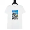Camiseta de Manga Curta Supreme, Marca de Moda Americana de Peso Pesado, Estampa Clássica de Letras, Gola Redonda Boxy, Caimento Solto, Manga Meia-Manga para Homens e Mulheres