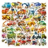 Nuevo Set de 56 Piezas de Pegatinas de Acuarela con Diversión Infantil Presentando Vehículos de Construcción, Excavadoras y Elementos Mecánicos para Diarios DIY, Pegatinas Divertidas para Niños