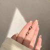 Brincos de Prata Esterlina s925 com Contas de Vidro Brilhantes Marrom Suave para Mulheres Estilo Coreano Versátil Pequeno Tarraxa de Orelha Stud Simples para Cartilagem