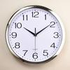 Reloj de cuarzo de plástico galvanizado de 12 pulgadas para dormitorio, sala de estar, reloj colgante, reloj simple, reloj publicitario con LOGO personalizado