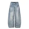 Jeans Retro Americanos con Pedrería Hot-fix Cielo Estrellado Cuchillo Curvo para Hombres y Mujeres Verano Nuevo Holgados Casual Versátiles Pierna Ancha Pantalones Largos