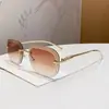 Gafas de Sol de Lujo Sin Marco con Marco de Metal con Cabeza de Leopardo Europea y Americana para Mujer, Gafas de Sol con Visera a la Moda para Hombre