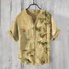 Ropa Masculina Transfronteriza de Verano Estampado Gráfico Cuadros Bloque de Color Impresión Digital Estilo Étnico para Hombre Camisa Polo de Manga Corta Estilo Europeo y Americano