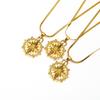 Collar con brújula retro de estilo europeo y americano para mujer, con colgante de estrella Bamang chapado en oro 18k de acero inoxidable de alta calidad.