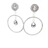 Brincos Elegantes de Luxo Leve da Moda 2024 Brincos de Diamante Redondos em Forma de Gota All-match de Alta Qualidade