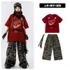 Ropa de Calle para Niños Ropa de Baile Callejero Moda Infantil Ropa para Niños Traje Fresco de Camuflaje de Manga Corta Ropa de Espectáculo para Niñas Hip-hop