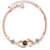 Pulsera de proyección microtallada diseño de nicho ojo del diablo 100 idiomas te amo pulsera de memoria