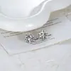 Fones de Ouvido Bluetooth Sem Fio Minimalistas de Girassol com Zircônia Grande e Punhos de Orelha de Diamante Destacáveis Deslumbrantes Acessório de Moda Decorativo