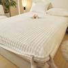 2026 Nueva Ropa de Cama de Piel de Conejo para Otoño e Invierno Pieza Única Cubierta de Cama de Felpa Protector de Colchón Cubierta de Cama Gruesa de Coral