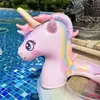 Celebridad de internet ins flotador de natación para niños engrosado Anillo flotante de cisne con corona para niños y niñas caballo arcoíris flotador de natación de unicornio para bebé