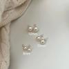 Pendientes de perla de cristal Shijia de alta calidad para mujer, de plata de ley s925, redondos, de textura ligera y fuerte, con temperamento, pendientes populares en Internet.