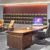 Nuevo Escritorio de Madera Maciza Estilo Chino Escritorio de Jefe Nogal Escritorio de Presidente Escritorio Ejecutivo Moderno Simple Escritorio de Director General
