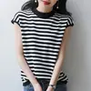 Camisa de Algodón Puro con Textura de Canalé, Diseño de Nicho, Manga Corta, Versátil y Elegante para Mujer en Primavera y Verano, Venta al por Mayor
