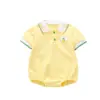 Nova Camisa Polo Casual de Verão para Bebês Respirável Confortável Chapéu-Camisa para Meninos e Meninas Roupas de Engatinhar para Bebês
