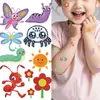 10 Hojas/Paquete Transfronterizo Nuevo Estilo Dibujos Animados Animales Lindos Pegatinas de Tatuaje Decoración de Fiesta Pegatinas para Brazos Pegatinas para la Cara