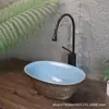 Lavatório de cerâmica de bancada para pátio vintage externo, lavatório de cerâmica para jardim de vila, lavatório para varanda externa