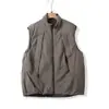 Correr al aire libre, resistente al agua, multibolsillos, cuello alto, estilo ropa de trabajo duradera, chaleco de algodón cálido, unisex. 13511
