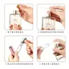 Botella de Relleno de Perfume de Cuero de Tapa Plana de 10 ml Botella de Spray de Perfume de Bolsillo Portátil con Recipiente Interior de Vidrio Relleno de Viaje a Prueba de Fugas