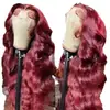 Peruca Frontal de Renda Amazon Nova Peruca Feminina Cor Vinho Cabelo Longo Cacheado Onda Grande Peruca de Renda Touca