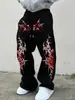 Pantalones casuales de moda hip-hop de alta calle transfronterizos de AliExpress para hombre, ajuste holgado de verano, estilo de pierna recta de nicho, en stock, pantalones largos versátiles