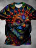 Camiseta Informal Versátil de Moda Tendencia de Alta Calidad con Estampado de Calavera para Hombre de Manga Corta, Transfronteriza Europea y Americana, Nueva 2025