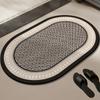 Alfombrilla Absorbente para Suelo de Baño, Alfombra de Baño, Alfombrilla Suave de Barro de Diatomeas Antideslizante de Goma, Felpudo para Inodoro, Felpudo para Lavabo