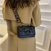 Bolsas de Mujer Transfronterizas Otoño 2026 Nuevo Moda Tendencia Celebridad de Internet Bolso Cuadrado Pequeño de Hombro Individual Bolso Cruzado Simple Ins con Correa Ancha