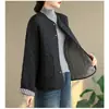 Estilo Coreano Comercio Exterior Estilo Japonés Cuadros Bloque de Color Chaqueta de Algodón Acolchada Abrigo para Mujer Otoño Invierno Chaqueta Acolchada de Algodón Top para Mujer