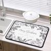 Tapete de Cocina Retro de Tierra de Diatomeas para Escurrir Encimera Tapete Absorbente Mesa de Comedor Mesa de Centro Salvamanteles Aislante del Calor Posavasos de Secado Rápido Tapete Antiescaldante