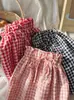Pantalones Anchos Anti-Mosquitos para Niñas de Verano 2025 Moda Nuevo Casual Cuadros Cintura Alta Sueltos Largos Modernos
