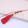 Colgante de juego Wen con punta de espada, regalo hecho a mano para coche, colgante con pequeña borla de jade, hebilla, cuentas vintage de jade Hetian, colgante con punta