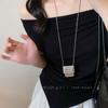 Collar con Colgante de Botella Plateado Estilo Ins del Mismo Estilo que la Bloggera para Mujer, Cadena Larga de Suéter para Primavera/Verano