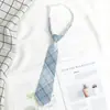 Estilo Japonés jk Corbata Mujer Talla Única Perezoso Preppy Estilo Camisa Uniforme Accesorios Uniforme Estudiante Cuadros Pareja Masculina Mismo Estilo