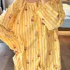 Pijama floral de renda doce para meninas, novo estilo princesa de primavera e outono com mangas compridas e calças compridas, roupa de casa que pode ser usada fora