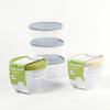 Tazón de plástico con forma de caja hermética para alimentos frescos, lonchera para microondas, caja para almacenamiento de verduras y frutas, lonchera para llevar, juego de cajas de plástico
