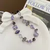 Pulseira de Aço Inoxidável com Zircônia Azul, À Prova d'Água, Luxo Leve, Zircônia Colorida Multifacetada, Ajustável, Joia de Moda de Nicho