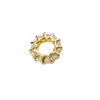 Accesorios de Cristal de Color Duradero Chapados en Plata Gruesa Microincrustados con Circonita Tamaño Grande Rueda Perla Plana Accesorios para Pulsera Hechos a Mano DIY