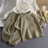 Traje de Algodón Hilo con Cuello Alto para Niños Verano Delgado Niños y Niñas Algodón Puro Ropa de Casa Gasa para Bebé Ropa de Aire Acondicionado Ropa para Niños