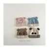 Gorros de Punto para Bebés y Niños Otoño e Invierno 2025 Lindos Animales de Dibujos Animados Gorros con Protección para Orejas para Hombres y Mujeres Lana Cálida