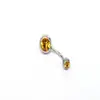 Popular Transfronterizo Europeo y Americano Acero Inoxidable Diamante Prensado Ombligo Clavo Anillo de Ombligo Joyería para Piercings Venta Directa de Fábrica Personalidad
