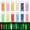 Set de 12 esmaltes de uñas en gel luminosos con lentejuelas y purpurina, serie Magic, de Amazon Cross Border.