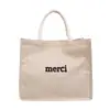 Bolsa de linho para compras de grande capacidade de comércio exterior, nova bolsa de mão feminina da moda estilo ins, bolsa tote com estampa de totem