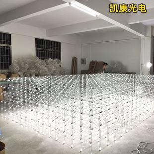 Lobby de oficina de ventas proyecto dúplex luces personalizadas villa hotel lleno de estrellas LED candelabro cubo de luz personalizado