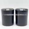 Entrega Directa del Fabricante Hongyu Personalizable de Alto Grado Negro Mate Plateado Vidrio para Velas Decorativo Lámpara de Mantequilla