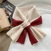 Estilo Coreano Nuevo Tejido Pata de Gallo Doble Cara Otoño e Invierno Cálido Moda Clásico Cuello Combinable Bufanda de Pareja Trendy para Mujer