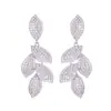 Pendientes Temperamentales de Flor de Diamante, Pendientes de Nuevo Estilo Frescos y Dulces Estilo Hada, Pendientes de Moda para el Trabajo con Forma de Pétalo