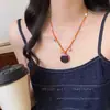 Otoño e Invierno Elegante Maillard Dibujo Animado Gato Estampado Leopardo Largo Cuello Halter Diseño de Clip para Gafas Elegante Versátil Collar para Mujeres
