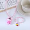 Collar de 3 piezas para niñas lindas, pulsera, moda princesa de Corea del Sur, accesorios para niños, juguetes de dibujos animados, joyería para bebé de 3 años
