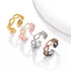 Anillo Magnético Popular de Cobre Rojo Antiguo Transfronterizo con Apertura Hueca en Forma de Corazón Anillo Ajustable Amazon Aliexpress Caliente